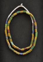 Ketting Venetiaanse gestreepte kralen, ca 1930 Trade beads, Sieraden, Tassen en Uiterlijk, Antieke sieraden, Overige materialen