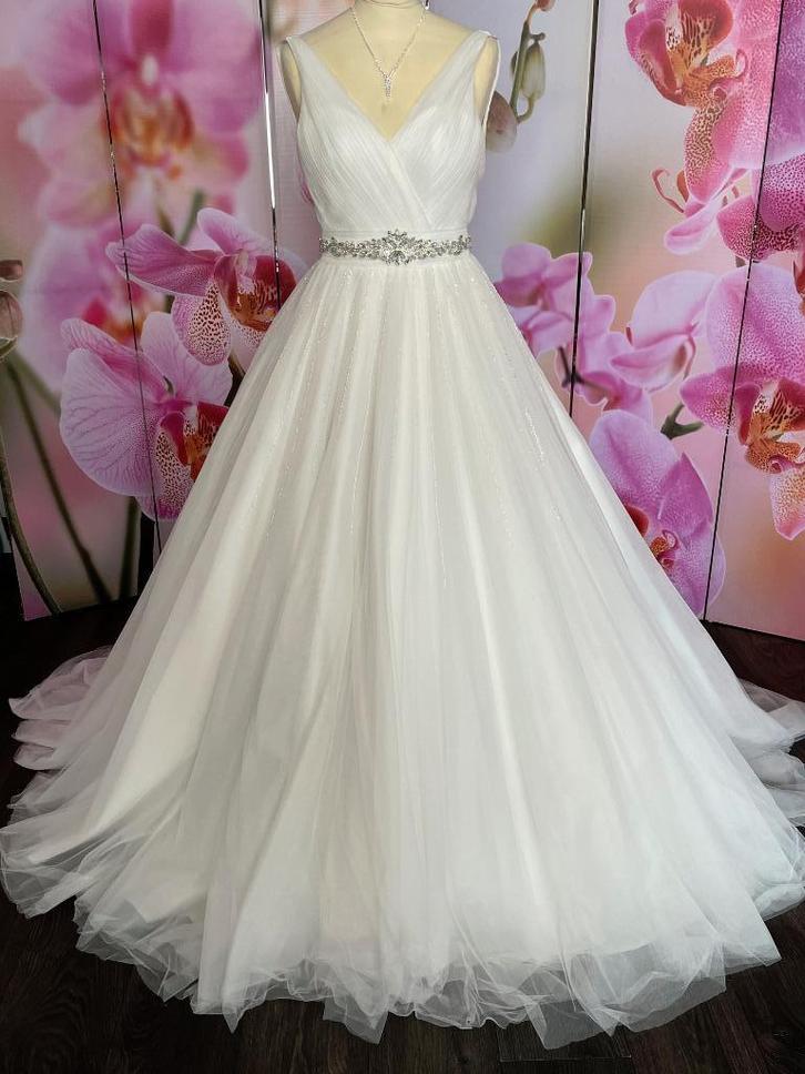 Nieuw maat 34 VEERLE klassiek japon weg=weg, Kleding | Dames, Trouwkleding en Trouwaccessoires, Nieuw, Trouwjurk, Overige kleuren