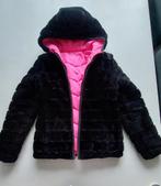 Vingino zwart/roze reversible bont jas meisjes 8t/m10 jaar., Ophalen of Verzenden, Zo goed als nieuw