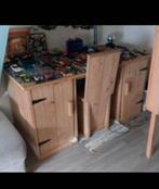 Stijgerhouten bureau + stoel, Ophalen, Zo goed als nieuw, Bureau