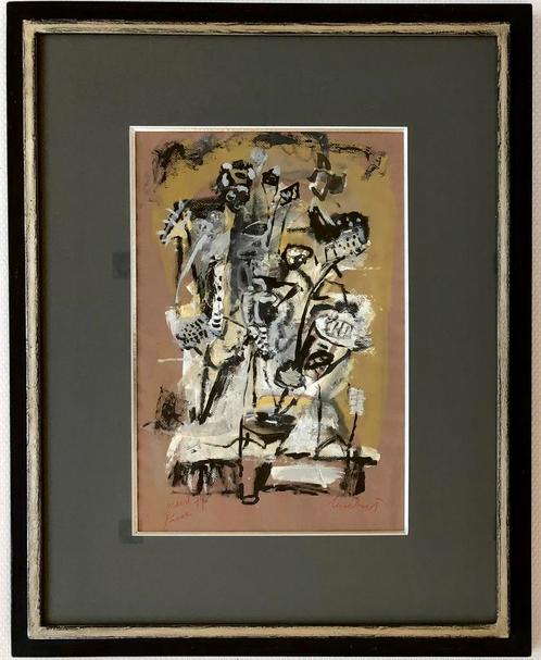 Lucebert, prachtige gouache “Javea” plus 2 anderen, Antiek en Kunst, Kunst | Schilderijen | Modern, Ophalen