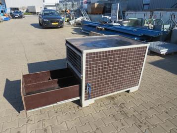 gitterbox gaaskrat met lade opbergvak en afdekzeil  beschikbaar voor biedingen