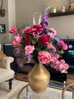 Set van Luxe Zijden bloemen in vaas Goud Set Nu 215,00, Ophalen of Verzenden, Nieuw