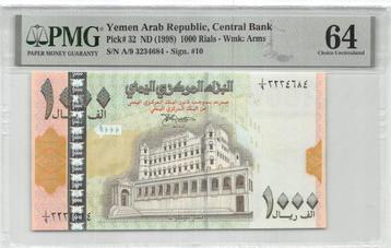 Yemen Arab. Rep. 1000 Rials 1998 Unc PMG 64 EPQ beschikbaar voor biedingen