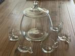Glazen Bowlset met 5 Glazen, Ophalen, Schaal, Rond, Glas