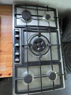 Inbouw gaskookplaat merk Siemens met wok deel propaan, 5 kookzones of meer, Gebruikt, Ophalen of Verzenden, Inbouw