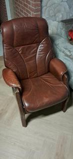 Goede leren lig stoel, Huis en Inrichting, Fauteuils, Ophalen of Verzenden, 75 tot 100 cm, 50 tot 75 cm