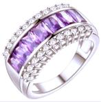 SALE: silverplated ring met paarse stenen en strass, Verzenden, SINO-SEAR GmbH, Paars, Feuerbachstrasse 11, 14471 Potsdam, Germany
