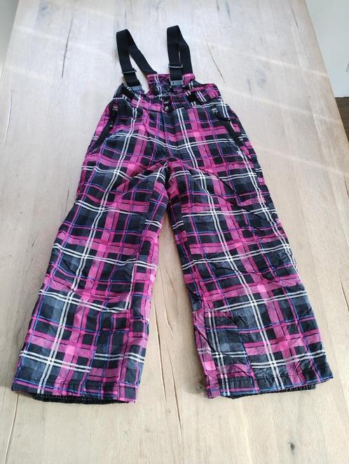 Mountain Peak skibroek [maat 128, roze/zwarte geruit], Sport en Fitness, Skiën en Langlaufen, Zo goed als nieuw, Kleding, Ophalen of Verzenden