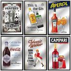 Aperol fles met glas reclame spiegel wand decoratie, Verzamelen, Merken en Reclamevoorwerpen, Nieuw, Ophalen of Verzenden