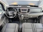 Ford Transit 350 2.0 TDCI L3H1 DC 4WD | Huif | Cruise | Stoe, Auto's, Keurmerk '100% Onderhouden', Stof, 4 cilinders, Blauw
