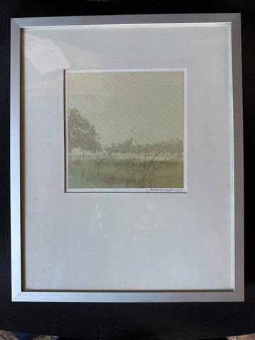 Gerard Carbo Aquarel - Landschap met Riet beschikbaar voor biedingen