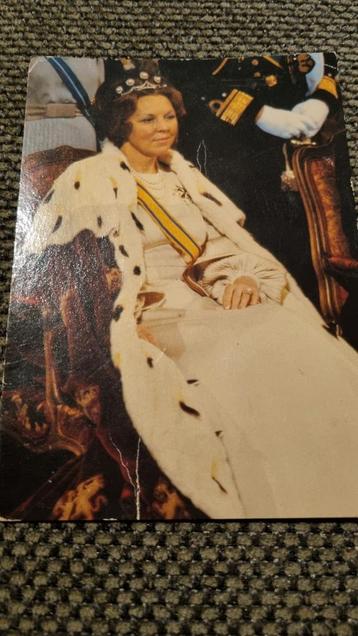 ANSICHTKAART INHULDIGING H.M. KONINGIN BEATRIX ONGELOPEN beschikbaar voor biedingen