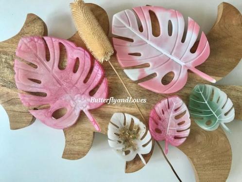 Uniek prachtige Monstera blad schaal onderzetter Epoxy Art, Huis en Inrichting, Woonaccessoires | Onderzetters, Nieuw, Overig