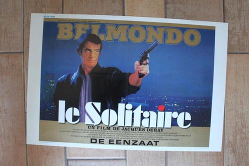 filmaffiche Jean-Paul Belmondo le solitaire filmposter, Verzamelen, Posters, Zo goed als nieuw, Film en Tv, A1 t/m A3, Rechthoekig Liggend