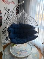 Grote hangstoel - 2 personen, Ophalen, Wit, Zo goed als nieuw, Metaal