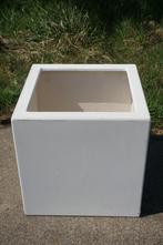 Polyester bloembak plantenbak 60x60x60 | wit, Kunststof, Vierkant, Nieuw, 60 tot 100 cm