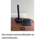 Set zwarte reserverolhouder & toiletrolhouder, Ophalen of Verzenden, Gebruikt, Zwart, Overige typen