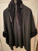 Ponch met nep bond cashmere, Kleding | Dames, Ophalen, Zo goed als nieuw, Zwart