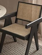 Zwarte Rotan stoel Sissi van Westwing met deens vlechtwerk, Huis en Inrichting, Ophalen, Modern, Scandinavisch, Zwart, Zo goed als nieuw