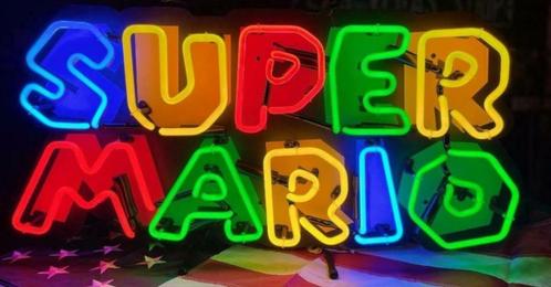 Super mario neon licht reclame decoratie verlichting lamp, Verzamelen, Merken en Reclamevoorwerpen, Nieuw, Lichtbak of (neon) lamp