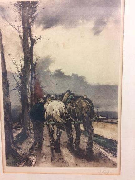 Kleurenetsen Ferdinand Jean Luigini, Antiek en Kunst, Kunst | Etsen en Gravures, Ophalen