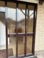 Guss antiek geel glas, Doe-het-zelf en Verbouw, Glas en Ramen, Ophalen of Verzenden, Gebruikt
