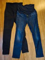 Set van 2 positiebroeken (H&M maat 42), H&M, Blauw, Maat 42/44 (L), Ophalen of Verzenden