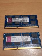 2x 2GB DDR3 Kingston Geheugen pc10600s, Computers en Software, RAM geheugen, Gebruikt, DDR3, Ophalen of Verzenden, 2 GB