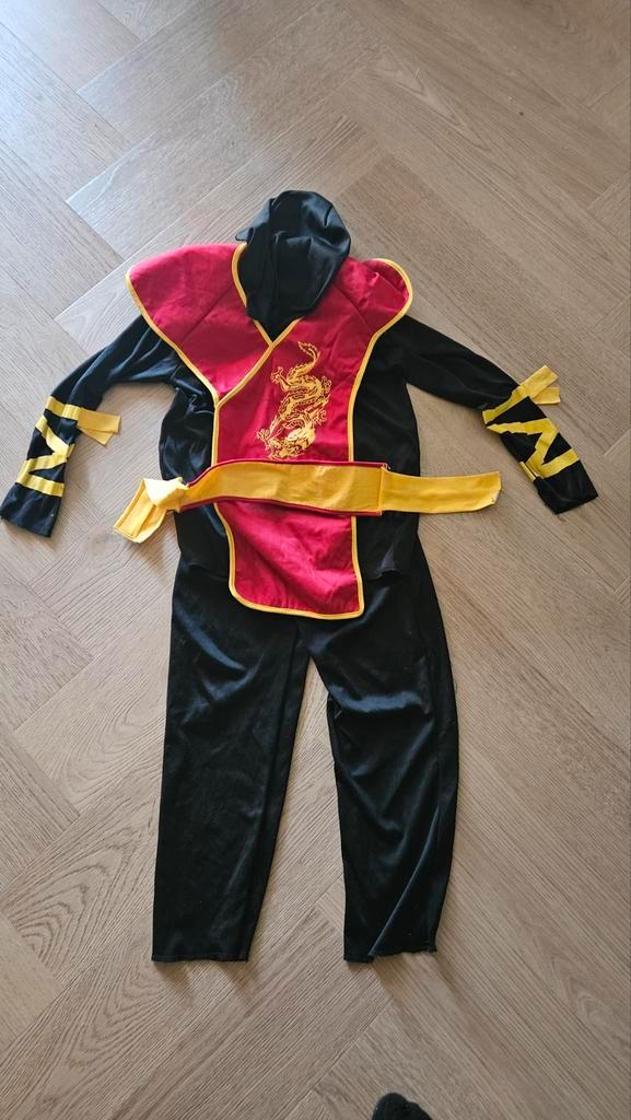 Ninja Verkleedpak 7-9 jaar, Kinderen en Baby's, Carnavalskleding en Verkleedspullen, Zo goed als nieuw, Jongen of Meisje, 122 t/m 128