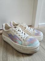 Buffalo Pastel Platform Sneakers Maat 38, Beige, Ophalen of Verzenden, Sneakers of Gympen, Gedragen