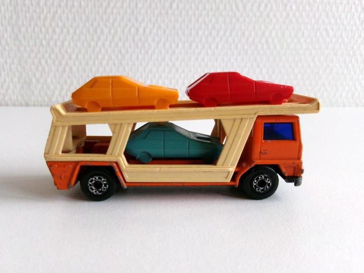 Bedford Car Transporter oranje 1:111 Matchbox (geen ovp), Hobby en Vrije tijd, Modelauto's | Overige schalen, Gebruikt, Bus of Vrachtwagen