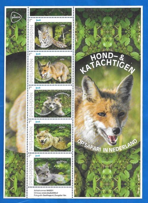 Op safari in Nederland Hond- & Katachtigen (vel) 3, Postzegels en Munten, Postzegels | Nederland, Postfris, Na 1940, Verzenden