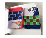 set van 4 nieuwe rode/blauwe theedoeken met print vegetable, Huis en Inrichting, Keuken | Textiel, Ophalen of Verzenden, Nieuw