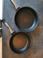 Twee Tefal pannen - Inductie/Elektrisch, Gebruikt, Aluminium, Ophalen of Verzenden, Keramische plaat