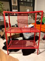 Rood metalen rek met 3 niveaus IKEA Baggebo, Ophalen, Gebruikt