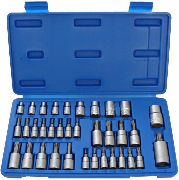 E-Torx Dop- Bitset 35dlg., Auto diversen, Autogereedschap, Nieuw, Ophalen of Verzenden