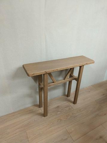 Rustieke Eiken Sidetable - Massief Hout, Ruwe Randen beschikbaar voor biedingen