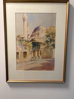 Prachtige originele aquarel van moskee uit Istanbul, Ophalen
