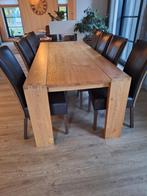 Teak houten eettafel met bijpassende salontafel te koop, Huis en Inrichting, Tafels | Eettafels, Ophalen, Teakhout, 200 cm of meer