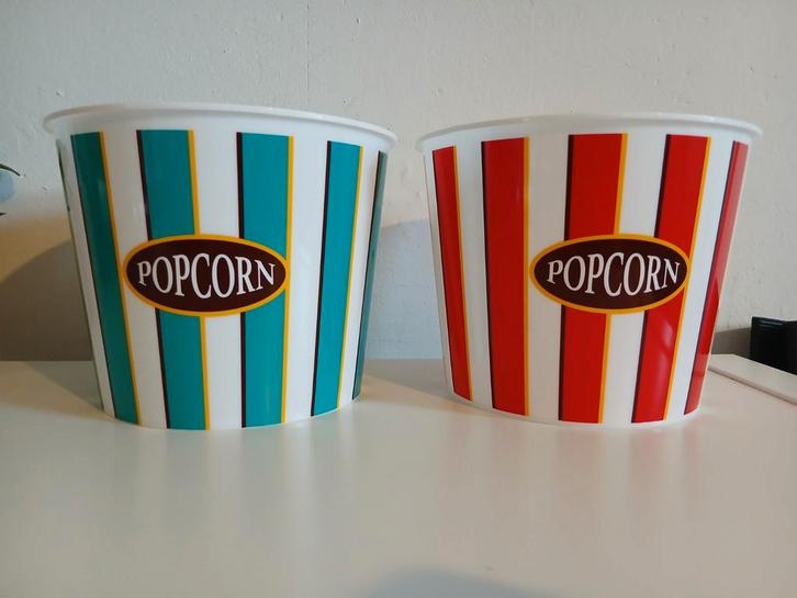 Set van 2 popcorn bakken, Huis en Inrichting, Keuken | Keukenbenodigdheden, Zo goed als nieuw, Ophalen