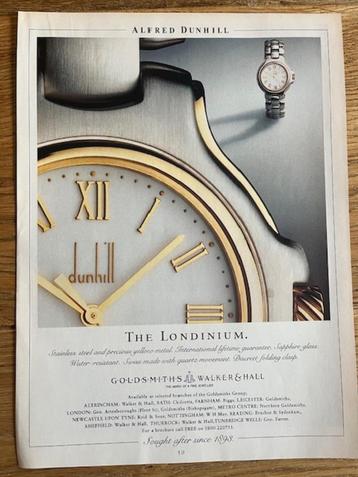 Alfred Dunhill horloges originele advertentie  beschikbaar voor biedingen