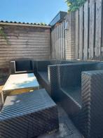 Tuinset / loungeset riet 2 stoelen en 1 bank 2 tafeltjes, Tuin en Terras, Tuinsets en Loungesets, Ophalen, Gebruikt, Bank, Loungeset