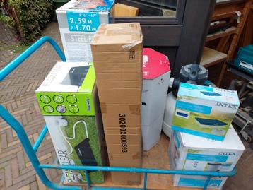 Intex zwembad, verwarming filterpomp. beschikbaar voor biedingen