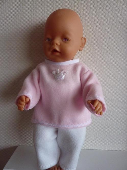 Setje van jogging stof of fleece voor de baby born van 43 cm, Kinderen en Baby's, Speelgoed | Poppen, Nieuw, Babypop, Ophalen of Verzenden