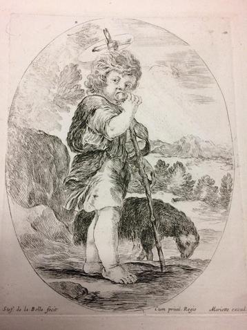 Stefano della Bello, ets, Johannes de Doper, 1641 beschikbaar voor biedingen