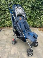 Maclaren Quest Denim Buggy + regenhoes en transporttas, Ophalen, Zo goed als nieuw, Maclaren, Verstelbare rugleuning