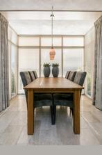 Zware Stevige eettafel van teakhout, Huis en Inrichting, Tafels | Eettafels, Ophalen, Teakhout, 200 cm of meer, Zo goed als nieuw