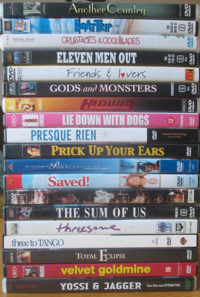 19 Gay DVD's (Geen porno !!!), Cd's en Dvd's, Dvd's | Overige Dvd's, Zo goed als nieuw, Boxset, Vanaf 16 jaar, Ophalen