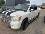 Nissan TITAN V8, Auto's, Automaat, Lederen bekleding, Gebruikt, Wit